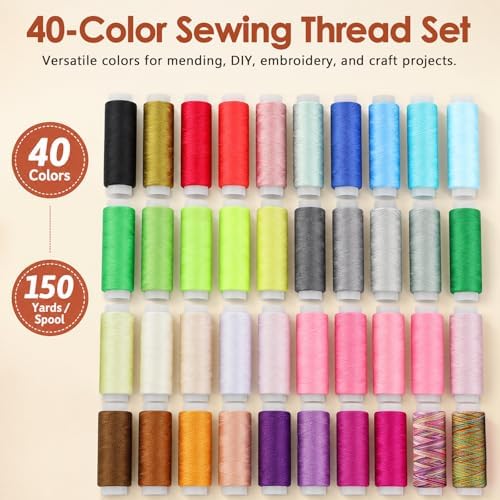 Hoarecal Sewing Kit for Adults, 241 Pcs Upgraded Needle and Thread Kit