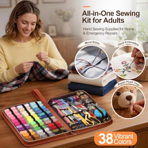 Sewing Kit for Adults and Beginners, 254-Piece Needle and Thread