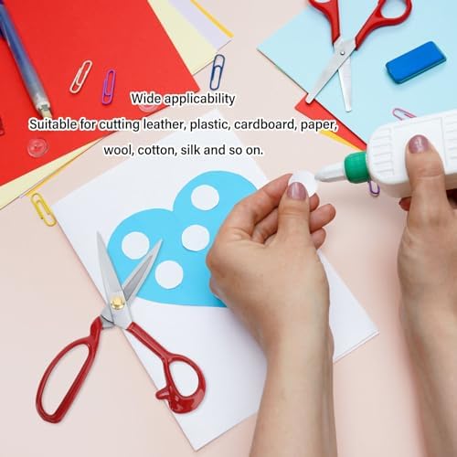 Fabric Scissors Tailor Sewing Shears (Red Handle 11 Inch)