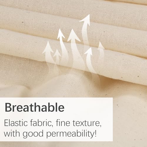 2 Yards 100% Cotton Unbleached Muslin Fabric, 63 Inch X 2 Yards by The
