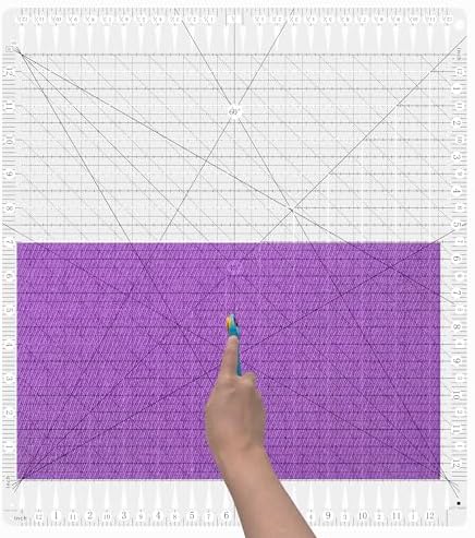 Quilting Ruler, 12.5" x 12.5" Slotted Acrylic Ruler for Quilting and
