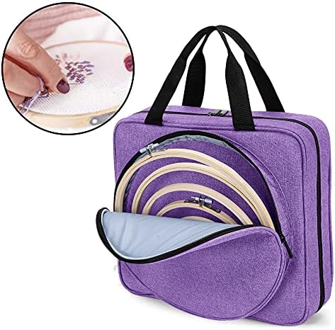 LoDrid Embroidery Project Bag, Purple
