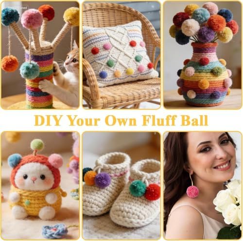 Supkiir 16 Pcs Pompom Makers for Yarn, 4 Sizes Pom Pom Makers with