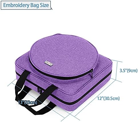 LoDrid Embroidery Project Bag, Purple