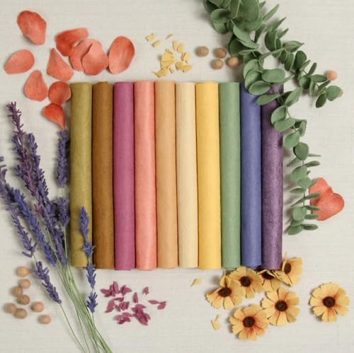 Benzie Design Wool Felt, 10 pcs 9"x12" in Floral Colors, 1 mm Thick
