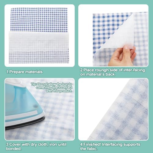 Breling Fusible Interfacing with 2.5'' x 2.5'' Grid, Light, 48in X 8yd