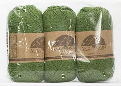 Alpaca Yarn Blend Umayo, 3 Skeins, Matcha Green