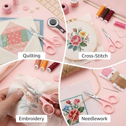 2 PCS Curved Scissors, 3/4" Applique Scissors Embroidery Small Curved