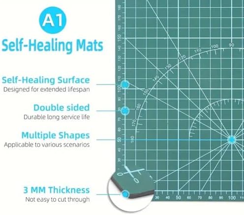 Self Healing Cutting Mat 36"x24" A1, Rotary Cutting Board 3 Layer PVC