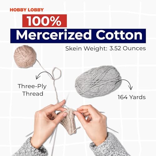 Yarn Bee 4 Medium Yarn - Soft Cotton Skein 164 Yards Set of 5