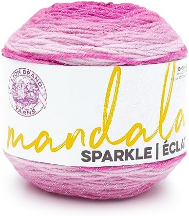 Lion Brand Yarn Mandala Sparkle Yarn, Aries