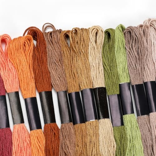 Embroidery Floss 16 Skeins 8.7 Yard Autumn Colors Friendship Bracelet