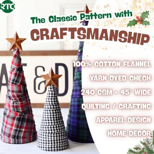 RTC Fabrics Cotton Yarn-Dyed Flannel, 44/45 Inch Wide