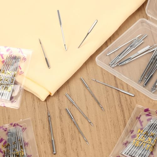 60 PCS Universal Leather&Jeans Sewing Machine Needles, Size 100/16