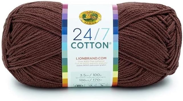 Lion Brand Yarn - 24/7 Cotton - Six Skein Assortment (Olive Tree)
