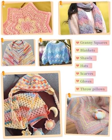 Coopay Crochet Kit Beginners Crochet Hook Set with Crochet Yarn, Yarn