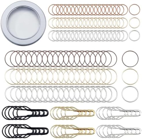 Hobbspring 180Pcs Metal Stitch Markers Kit with Rings and Pins for