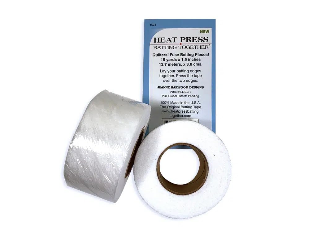 Together Fusible Batting Tape -2 Pack (1 1/2 in x 15YD) -Cloth Tape