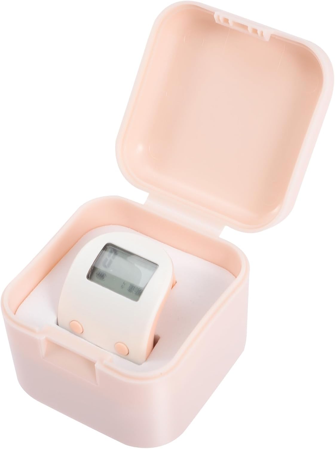 Digital Tally Counter Ring with Night Light Display, Pink Silicone
