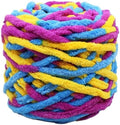 5 Pack Chunky Chenille Yarn for Crocheting, Soft Thick Fluffy Yarn for