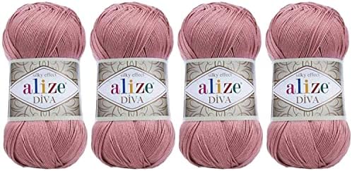 100% Microfiber Acrylic Alize Diva Silk Effect Knitting Sport Crochet