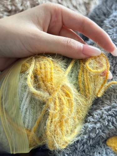 Snowbaby Wool Acrylic Blend Long Pile Yarn,(Worsted) Luxurious Fuzzy