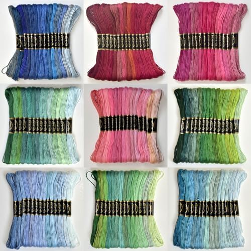 Embroidery Floss Rainbow Color 447 Skeins Per Pack Cross Stitch