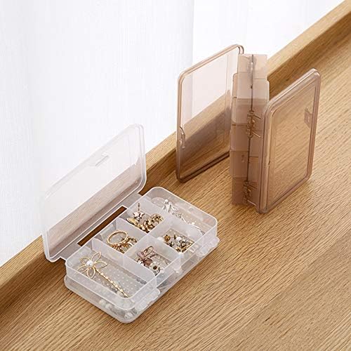 2Pcs Clear Double Layer Plastic Jewelry Box Organizer Storage