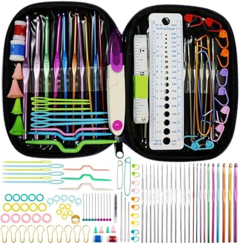 ELINKA Ergonomic Crochet Hooks Starter Set – 102 Pieces