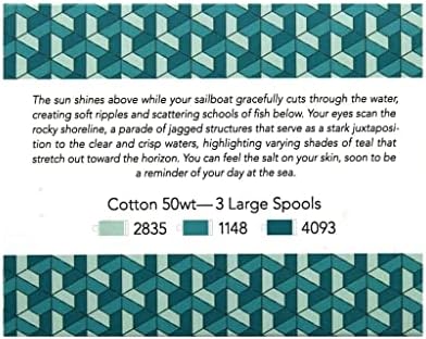 Aurifil Thread CB Capri Teal 3pc