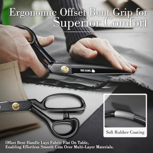 Sewing Scissors - 11" Heavy Duty Tailor Shears for Fabric Cutting