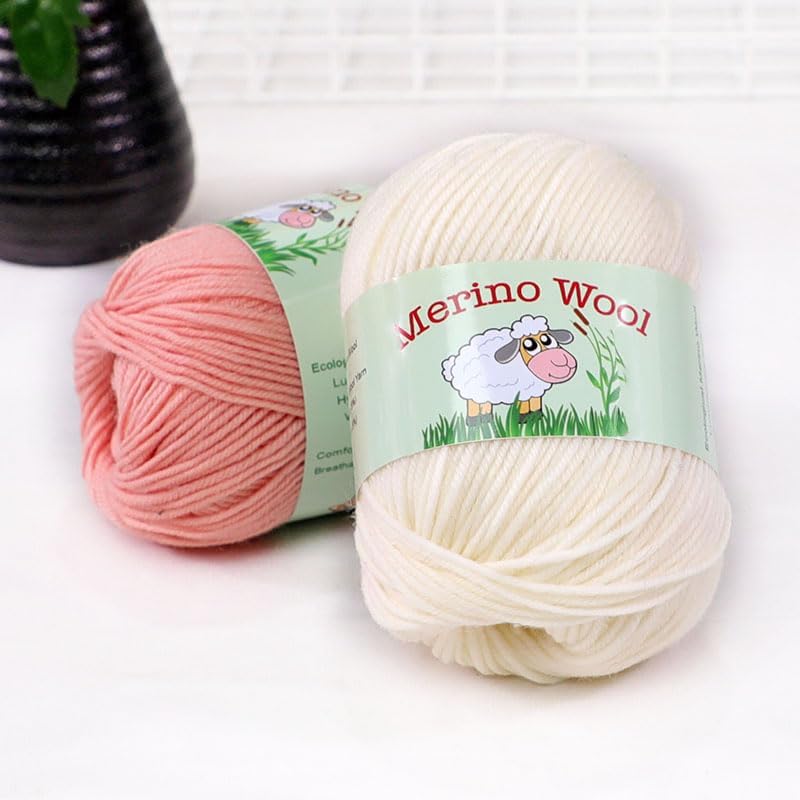Sunny Cat 100% Pure Merino Wool Yarn for Knitting – 6pcs Merino Wool