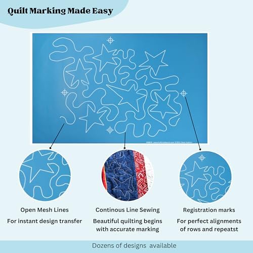Full Line Stencil Seeing Stars, Continuous E2E Quilt Template (40070)
