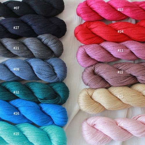 Silky Cashmere Fingering Weight Yarn Hand Knitting/Crochet for Fashion