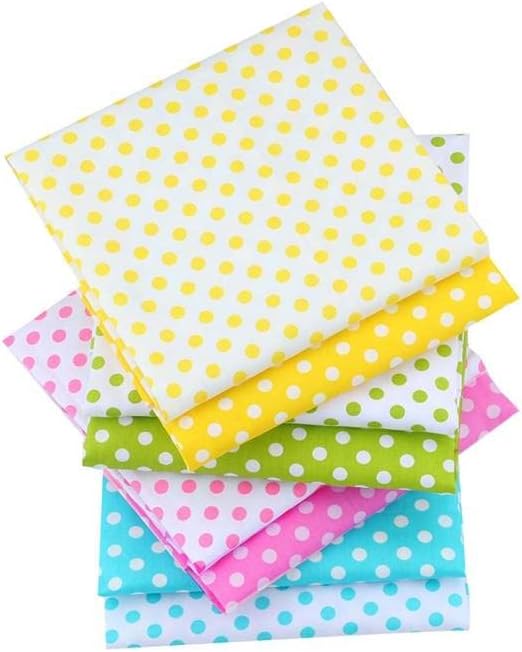 AMORNPHAN Multicolors Polka Dots Series Printed 100% Cotton Quilting