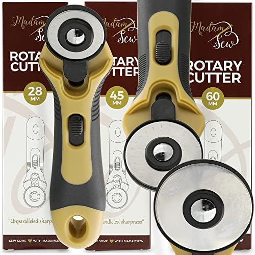 Madam Sew 60mm Rotary Cutter for Fabric | Precision Cloth Cutting Tool