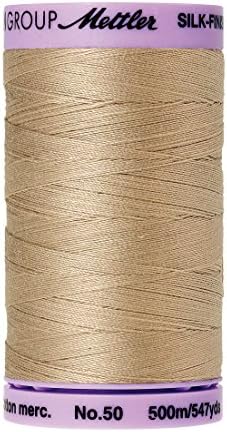 Mettler Silk-Finish Solid Cotton Thread, 547 yd/500m, Straw