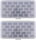 2pcs Grid Bobbin Organizer Box with Sponge Inserts for Sewing Machines
