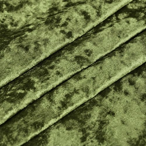 Efavormart Dusty Sage Green Crushed Velvet Fabric Bolt, DIY Craft