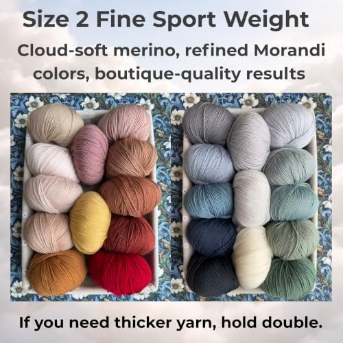 1oo% Australian Merino Wool Yarn | Size 3 Fine Sport | 4 Skeins 200g