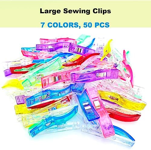 Doukey Large Sewing Clips Fabric Clips 50PCS Jumbo Quilt Clips for