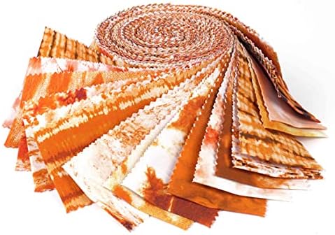Soimoi Orange Jelly Roll Fabrics for Quilting 40 Strip 2.5" Inch