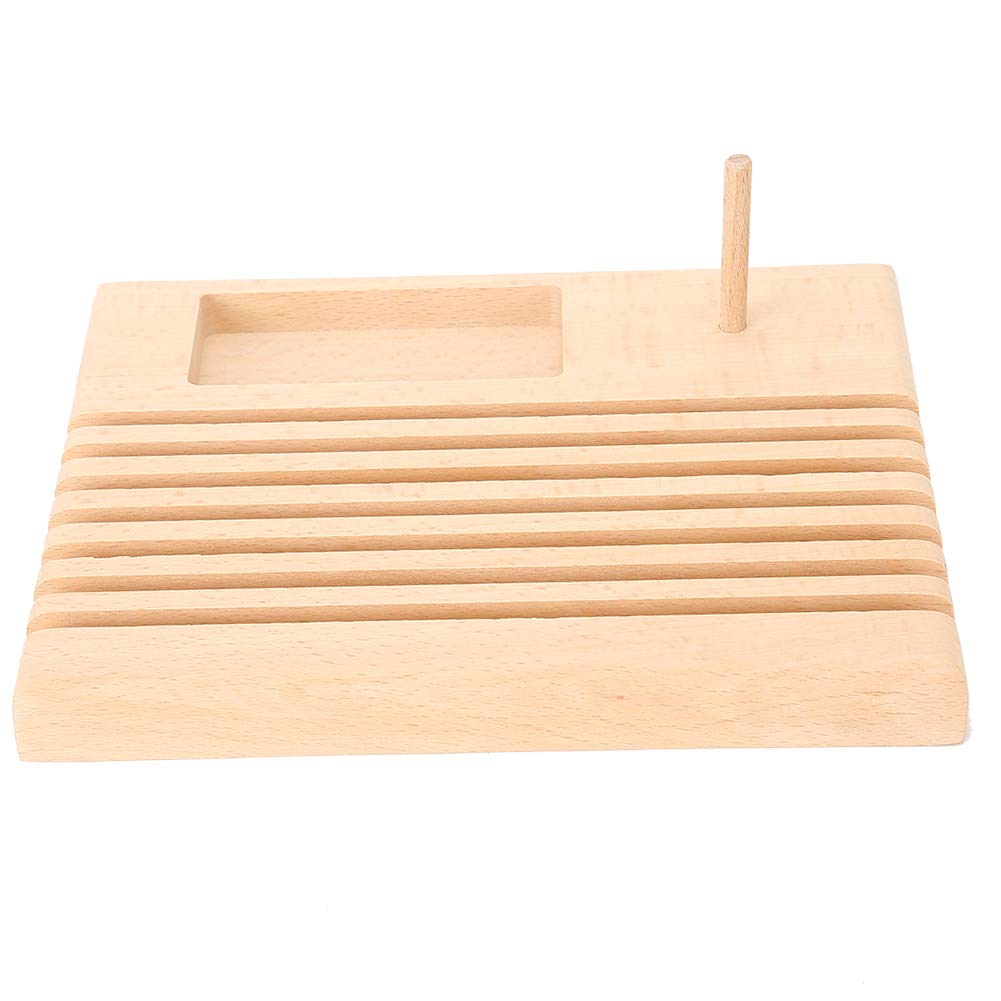 Fdit Wooden Quilting Ruler Rack, Beech Material, Spool Holder Storage