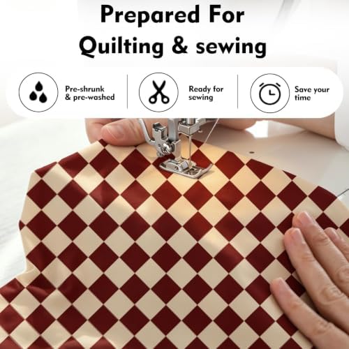 FYSUIMU 12 Pcs Plaid Cotton Fabric Bundles Fat Quarters Colorful