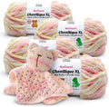 Chenillique XL Super Bulky Chenille Yarn, 4-Pack (352Yds/400G), Peach