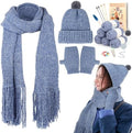 Coopay Knitting Kit for Beginners, Hat Scarf Glove Knitting Kit w/Guide - Field & Needlecraft