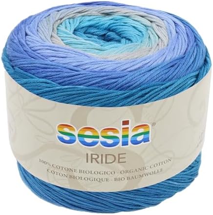 100% Organic Cotton, Multicolor Yarn, 492 Yds/4.40 oz., Needles US