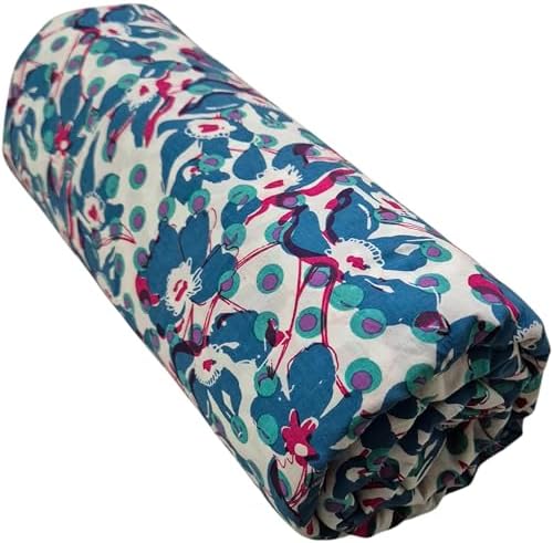 100% Cotton Fabric by The Yard - Hand Block Print 42” Width Precut