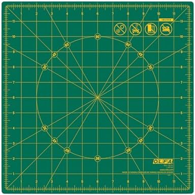 OLFA 12x12" 360-Degree Rotating Cutting Mat (RM-12S-01) - Self-Healing