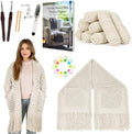 Arborthread Crochet Kit for Beginners, All-Season Pocket Shawl Light